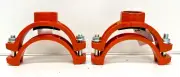 New Lot of 2 SPP Threaded 6" x 2" Mechanical Female Bolted Tee Outlet Pipe B7B