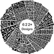 20 Sheets Temporary Tattoo Stencils, 622+pcs Tattoo Stencil Kit for Girls Kids and Boys Face Body Paint DIY Art Reusable Glitter Tattoo Stencils Pack