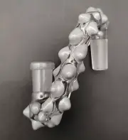 14mm Opaque Gray Glass Drop Down Attachment Adapter