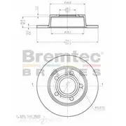Bremtec Euro-Line GeoZinc Coated Brake Rotor - BDR14800EL