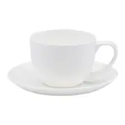 Ecology 275ml Canvas Teacup & Saucer Coffee Cup Tableware - White