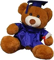 Stuffed Animal Plush Toys - Stuffed Graduation Bear Doll with Hat | Soft Plush Pillows Portable Comfortable Toy for Family Friends Children