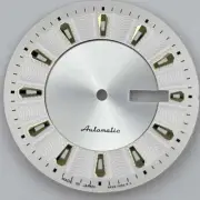 No Lume Silver Nail Dial for NH35 NH36 Movement Modified Silver Watch
