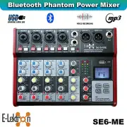 E-Lektron SE-6 Live Audio Mixer 6-Channel USB / Bluetooth / Soundcard / Phantom