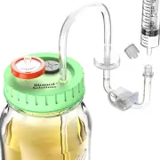 Upgraded Lliquid Culture Lid with Tubing for Media Extraction Standard Mason Jar