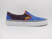 Vans Classic Slip On Mix Match Blue Grape orange Men's 6.5 Suede
