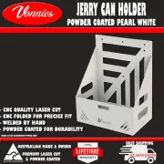 Premium 20L Jerry can holder Pearl White- water or fuel storage. Australian made