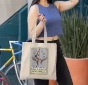 The Pole Dancer Tarot Card Tote Bag 15" x 16" Pole Dancing