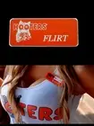 Hooters Girl Uniform Flirt Name Tag Pin Sexy lingerie Extra lingerie extra