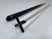 WOODEN MAPLE Pool Snooker Billiard Table Cue Black Chrome REST