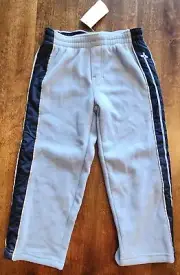 OLD NAVY KIDS Fleece Pants - Light Blue w Navy Stripes - Size 4T - Pocket