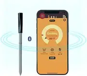 Meat Thermometer Food Kitchen Oven Thermometer Wireless Smart BBQ Meat Food Cooking Thermometer Bluetooth Outdoor Barbecue Temp Gauges