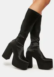 [NOKWOL] Emmie Black Platform Boots
