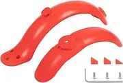 Electric Scooter Rear Mudguard Tire Splash Fender Guard with Screw Rubber Cap, for Xiaomi, M365 Pro 1S KickScooter Front Fenders Skateboard Mudguard(Red)
