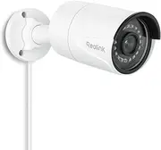 Reolink 5MP Outdoor Security Camera, Smart Human/Vehicle Detection Work with Google Assistant PoE IP Camera, 256GB microSD Storage for 24/7 Recording(not Included), RLC-510A