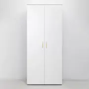 Stockholm Storage Cupboard Vj Panel - White - Scandi Brass