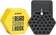 TOOLETRIES Beard Scrubber with Hook - Silicone Beard Brush & Beard Exfoliator For Men - Deep Cleans & Unclogs Pores - Soft-Touch Bath & Shower Accessories, Beard accessories - Charcoal