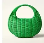 Kate Spade New York X Target Green Wicker Crescent Bag Purse Last One!