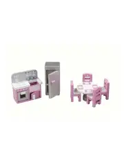 [Tidlo] Wooden Dollhouse Kitchen Furniture Fun Play Toy 1:12 Set 3+