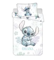 Disney Lilo & Stitch Ohana White Quilt Cover Set for Cot or Toddler Bed