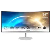 MSI PRO MP341CQ UWQHD 100Hz FreeSync Curved 34in Monitor White