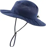 Home Prefer Men's Sun Hat UPF 50+ Wide Brim Bucket Hat Mesh Fishing Hat