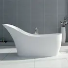 LA VID1690*750*880mm Cast Stone Solid Surface Bath Tub Matte White Freestanding