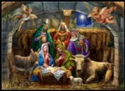 In the Manger - DIY Chart Counted Cross Stitch Patterns Needlework DMC Color