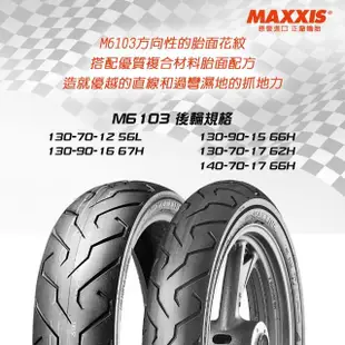 【MAXXIS 瑪吉斯】M6102 速克達專用 均衡型街車胎-17吋(110-70-17 54H 前輪 M6102)