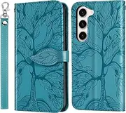 [CXTcase] for Samsung Galaxy S23 Case PU Leather Folio Flip Cover with Card Slots, Magnetic Wallet Phone Case for Samsung Galaxy S23 - Blue