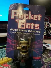 NEW (w/ Wear) Pocket Bots Rare Vintage 1984 Tomy Wind-Up Walking Robot bot