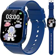 Kids Smart Watch Boys, Smart Watch for Kids Age 5-12 with 32 Puzzle Games 12/24 Hr Camera HD Touch Screen Video Music Alarm Pedometer Audiobook Flashlight Birthday Gifts Toys for 6 7 8 9 10 Years Old