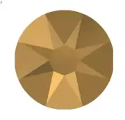 Ss16 1440p 8/8 Round Aurum Gold Flat Back Loose Crystal Glass NHF Diamante Gem