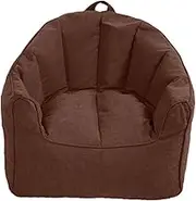 UYSOFRCV Bean Bag Couch Cover Without Filler, High Back Bean Bag Chair Covers No Filling with Side Pockets for Adults and Kids,Brown