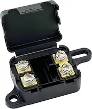 DC 12-24 V Mini ANL Fuses Holder, Ampper 2 Way in-Line MANL Fuse Box for Car Audio Amplifier Inverter MANL Fuse and More (Without Fuse, Pack of 1)