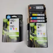 Genuine OEM HP 910XL Black 910 Cyan Magenta Yellow Replacement Ink Cartridge Lot