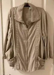 Zenergy Chicos SIZE 3 US 16 - Lightweight Jacket Woven Collection Nina Beige NEW