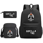 Gorilla Tag monke School Bag Backpack Pencil Case Shoulder Bag Three-piece Set _39