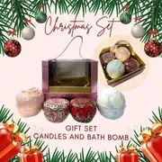 Chain Bridge Honey Farm Gift set-Candles and Bath Bomb 4 pcs