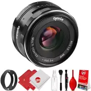 Opteka 35mm f/1.7 Lens + Kit for Fuji X-Pro2 X-T2 X-T1 X-T20 X-T10 E2S E3 E2 A3