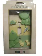 NIP Froggy Tales Ceramic Switch Plate by Lambs & Ivy