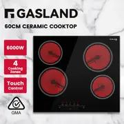 GASLAND chef Ceramic Cooktop 60cm 4 Burners Electric Glass Cooking Hob Touch Control