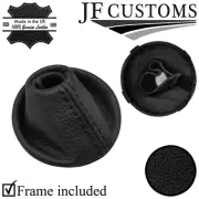 BLACK ITALIAN LEATHER SMG GEAR BOOT+ PLASTIC FRAME FOR BMW E46 1999-2005 (for: BMW)