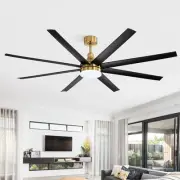 72 inch Ceiling Fan with Light and Remote, 8 Reversible Blade, Quiet DC Motor...