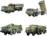 4 Pieces Missile Vehicles Models Armored Vehicle Birthday Gift Children Assembly for Kids Adults Home Decoration 4D Puzzles