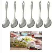 6 Stainless Steel Table Serving Spoons Cooking Utensil Set Kitchen Server Tools