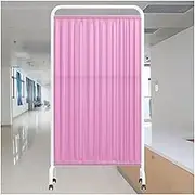 Medical Privacy Screen,Hospital Temporary Partition Wall Panels,70.8 X 35.43in Standing Door Partition with Wheels,Suitable for Wards/Hall/Hospitals(Blue,5-Panel)