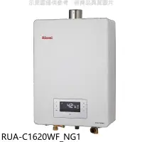 在飛比找環球Online優惠-林內【RUA-C1620WF_NG1】16公升強制排氣FE式