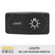 Lights LASER ETCHED Horizontal Rocker Switch No LED 12v 24v On-Off Toggle