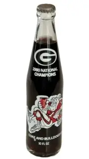University of Georgia Coca Cola Coke Bottle 1980 Championship 1981 Sugar Bowl